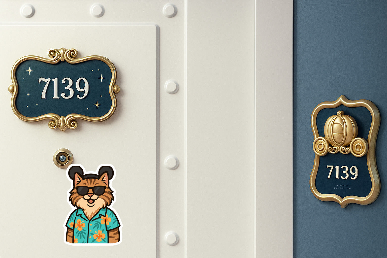 Magic Norwegian Forest Cat - Door Style 2 Mockup