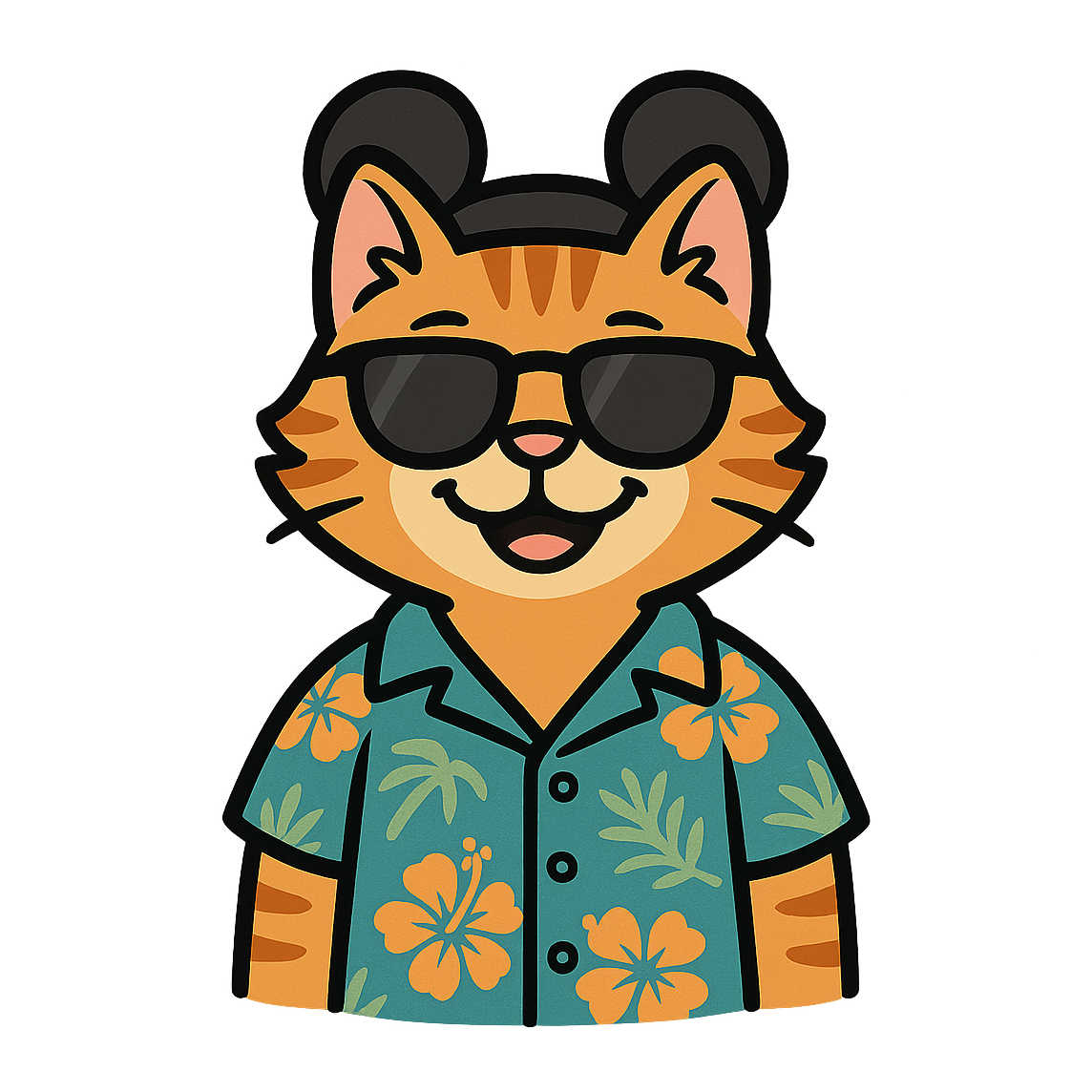 Magic Manx Cat - Bordered Artwork