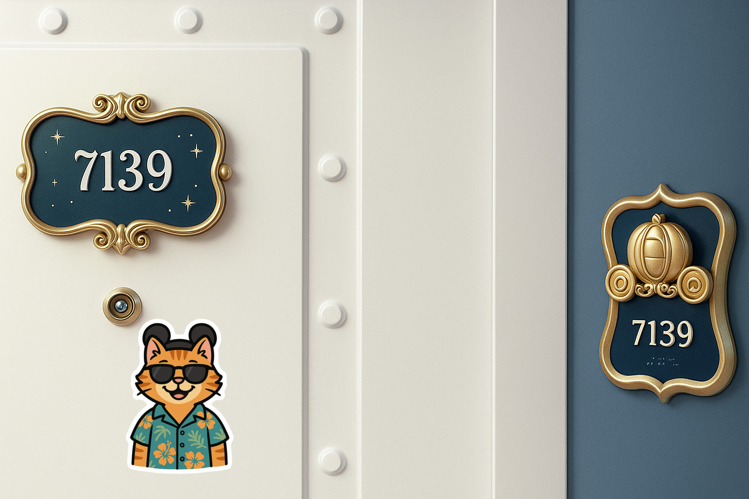 Magic Manx Cat - Door Style 2 Mockup