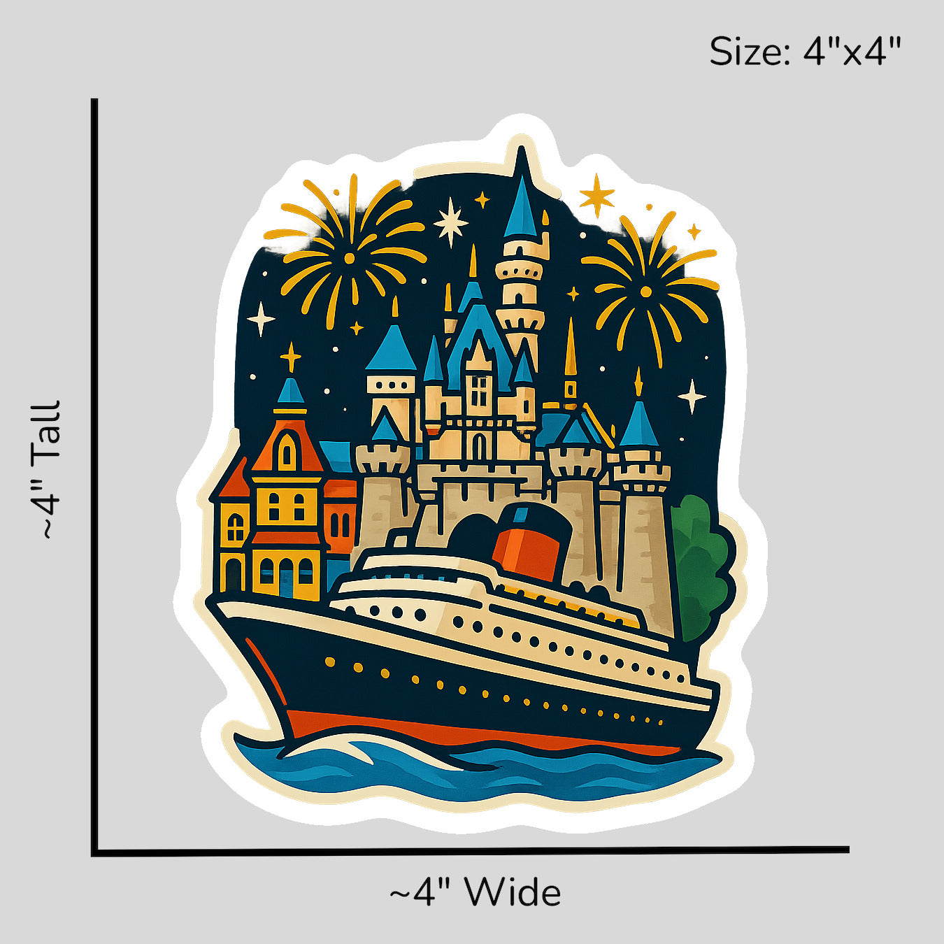 Magical Castle Voyage - Size Reference Mockup