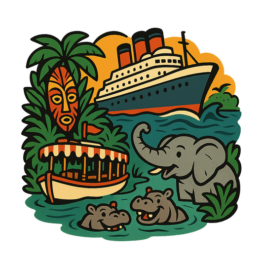 Jungle River Cruise - Bordered Artwork