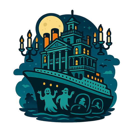 Ghost Ship Crossing - Bordered Artwork