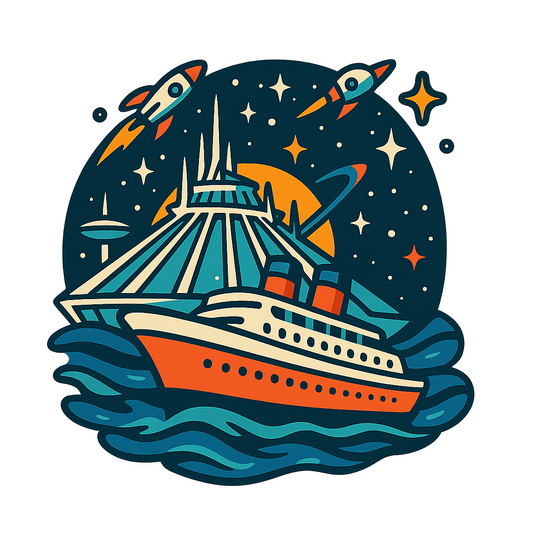 Cosmic Voyage Cruise - Bordered Artwork