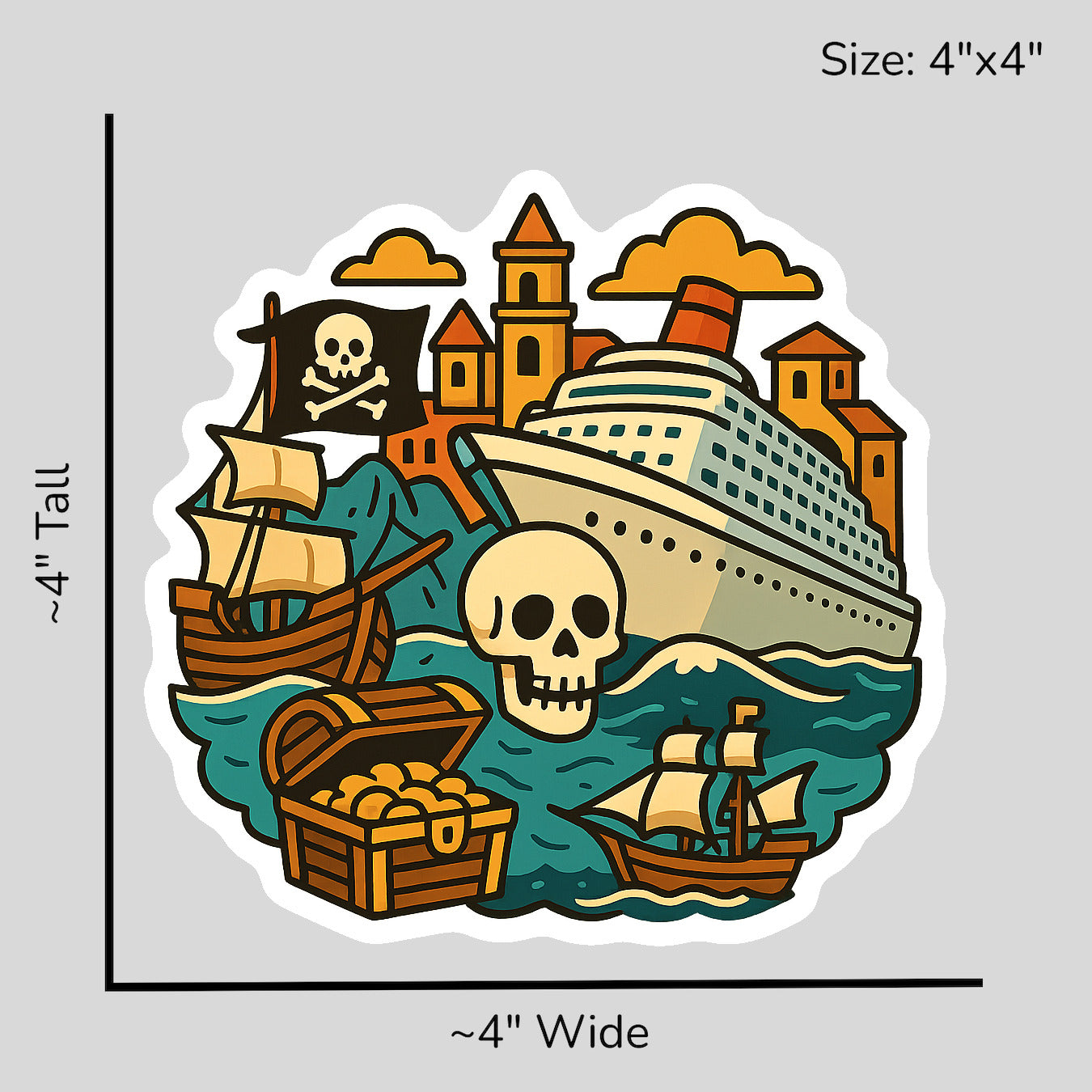 Pirates' Ocean Quest - Size Reference Mockup