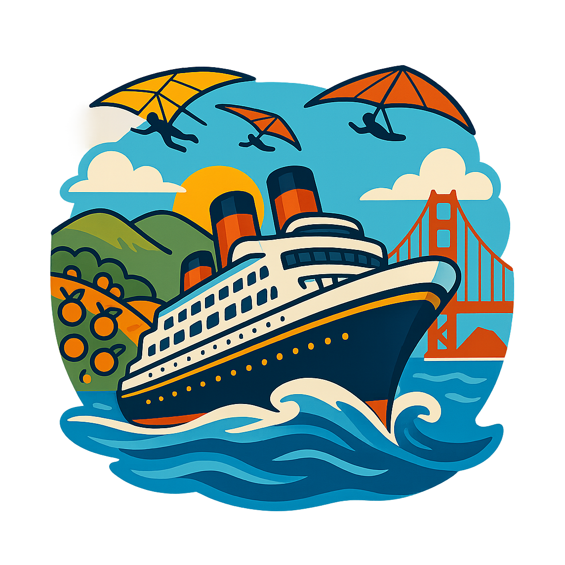 Skybound Seas - Bordered Artwork