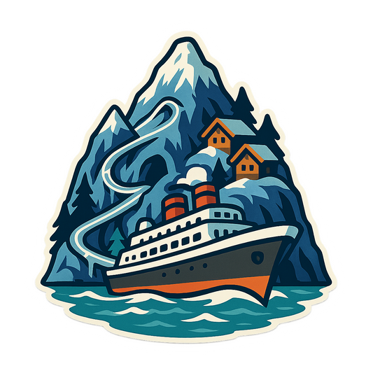 Alpine Peak Cruise - Bordered Artwork