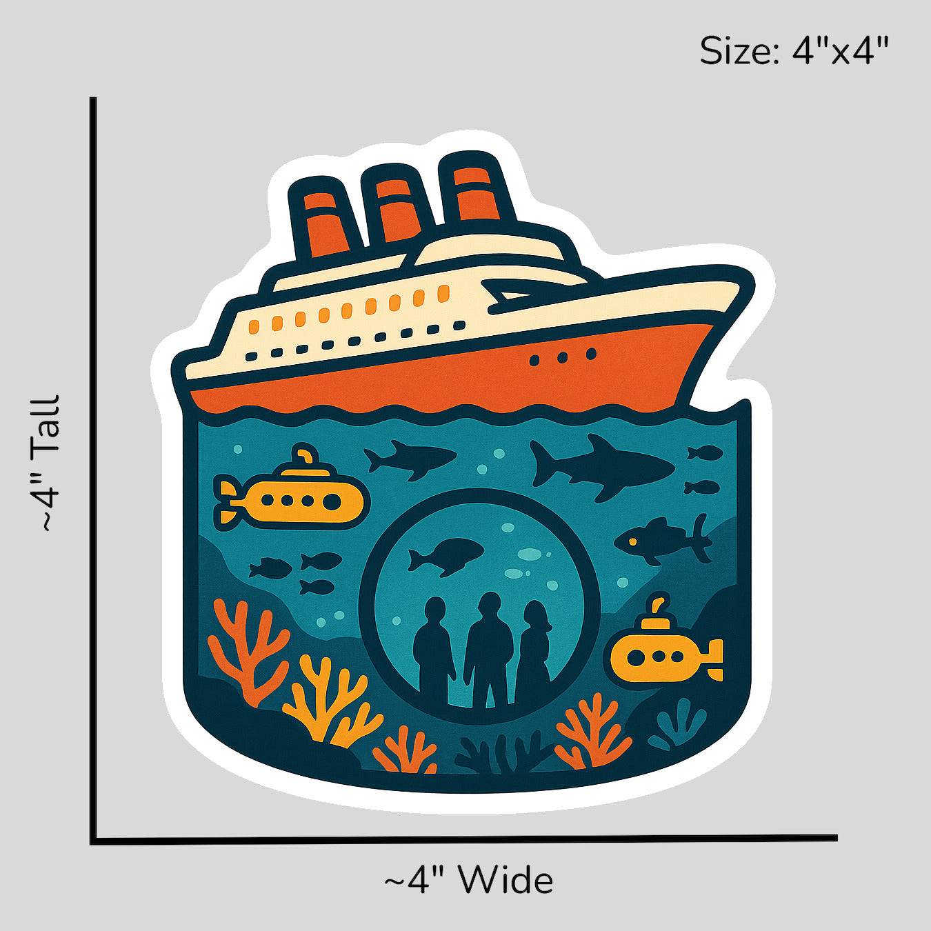 Ocean Explorer Voyage - Size Reference Mockup
