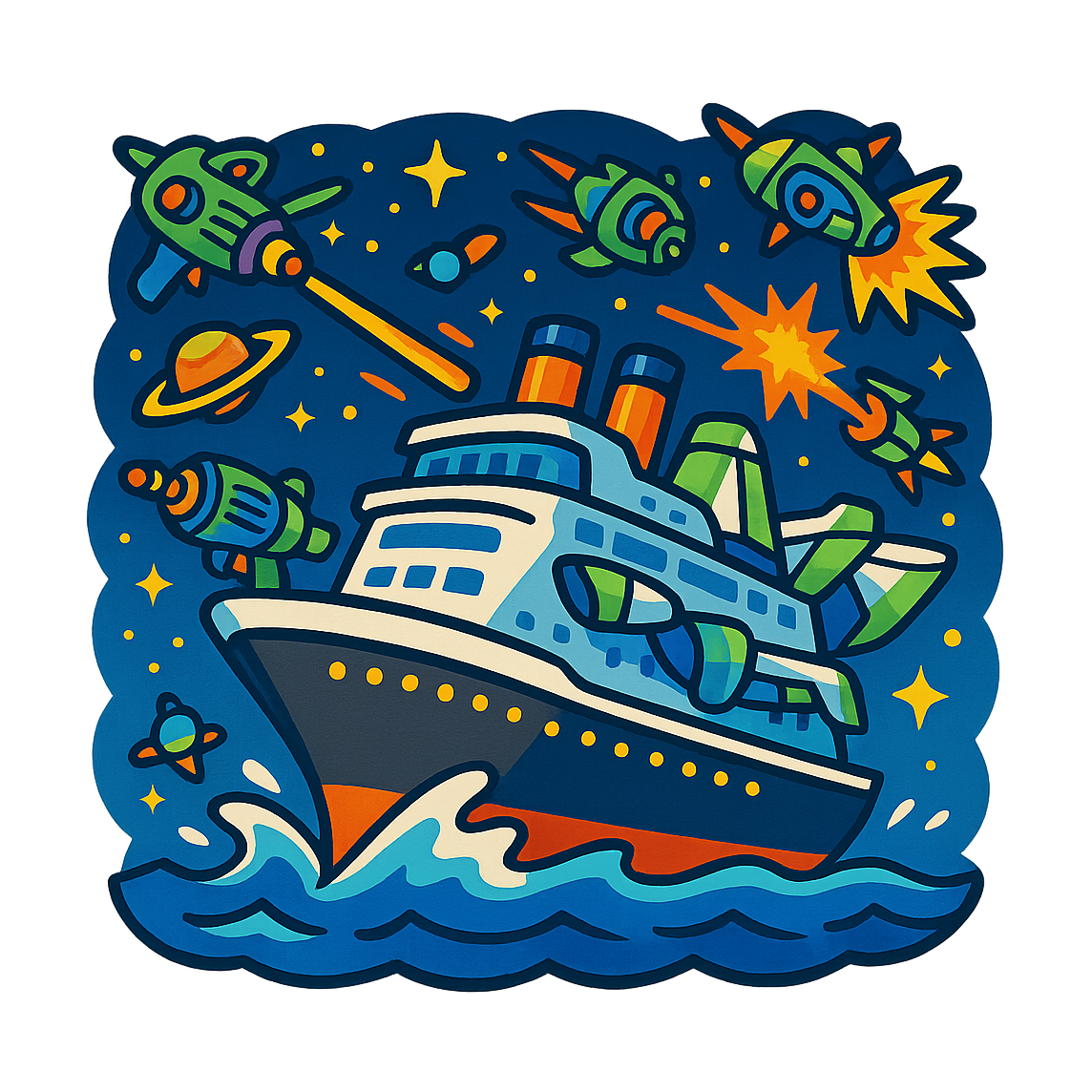Space Ranger Cruise - Bordered Artwork