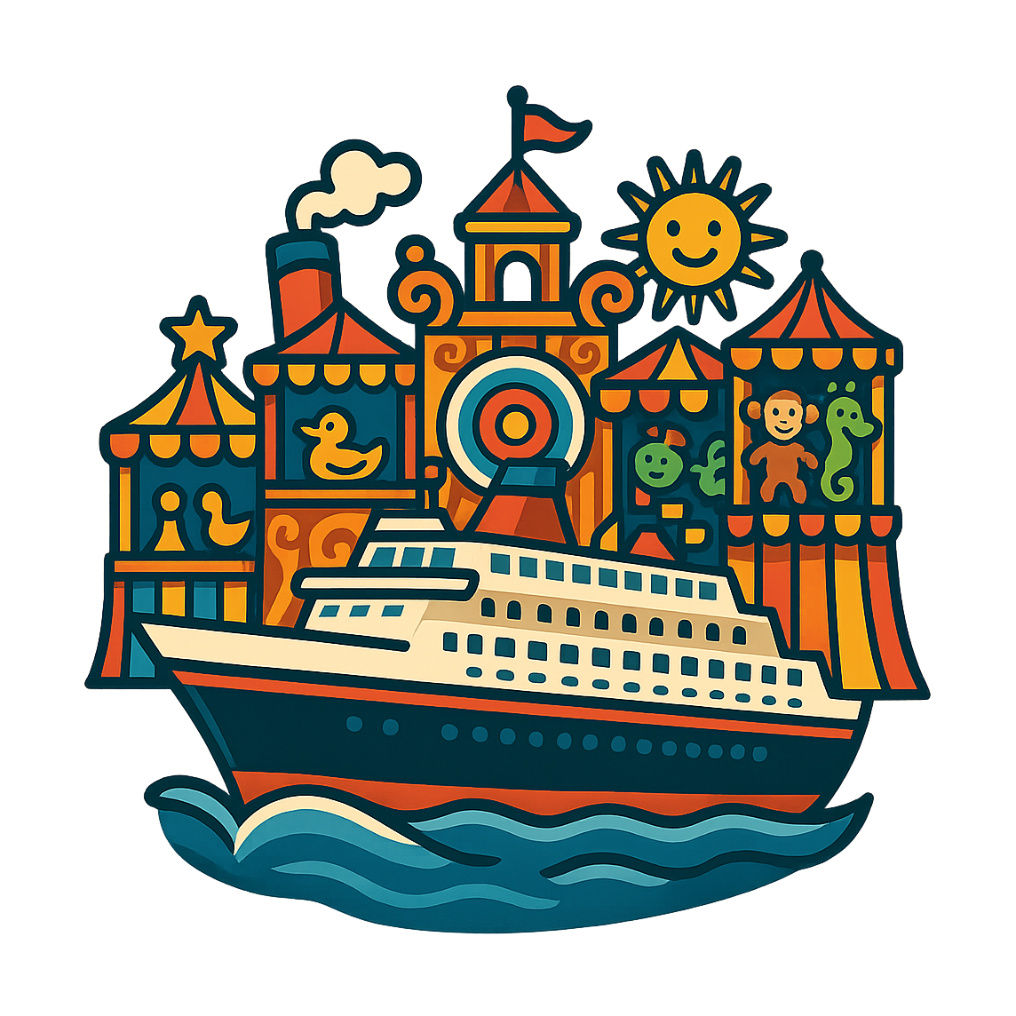 Toy Carnival Cruise - Bordered Artwork