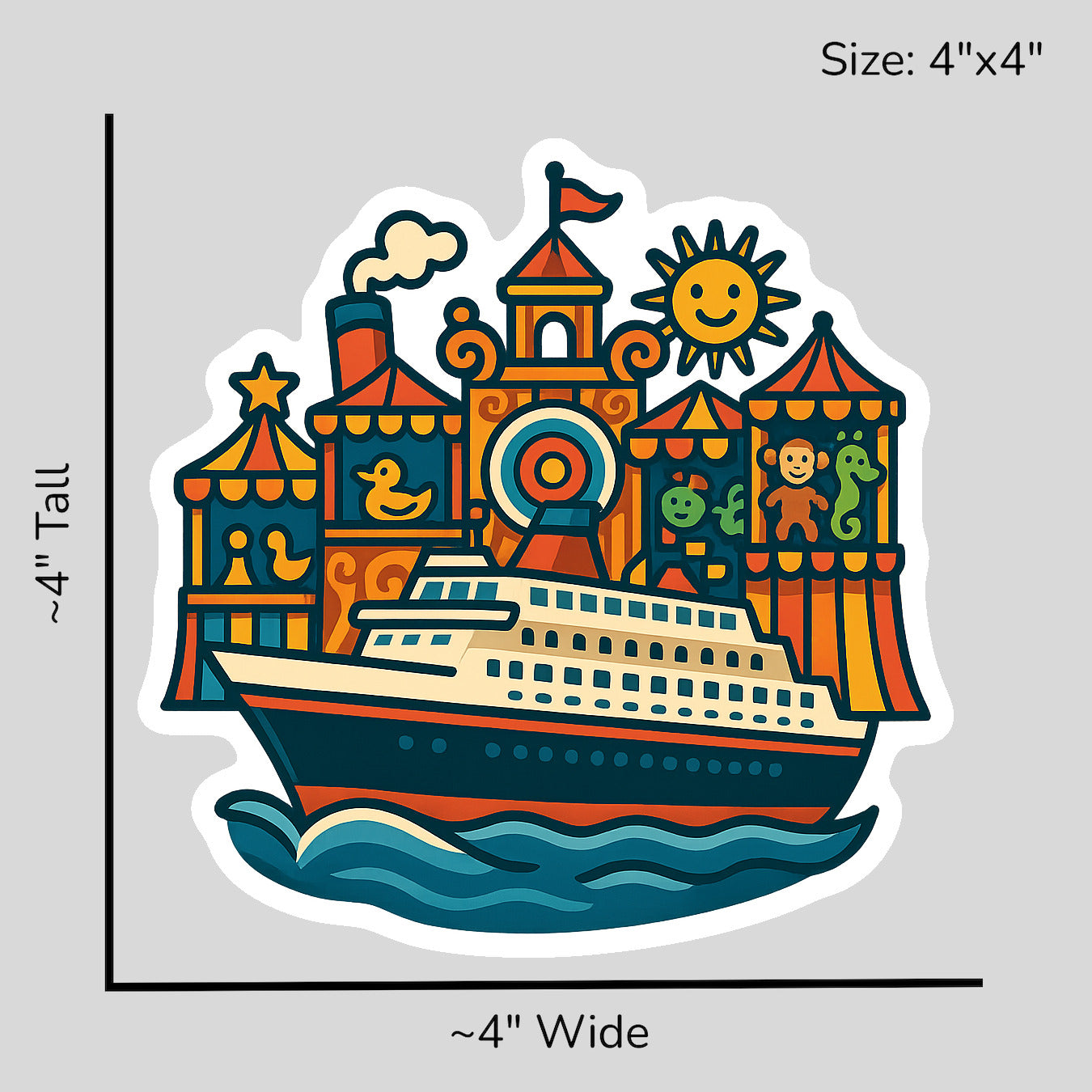 Toy Carnival Cruise - Size Reference Mockup