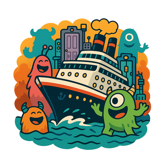 Monsters on a Cruise - Bordered Artwork