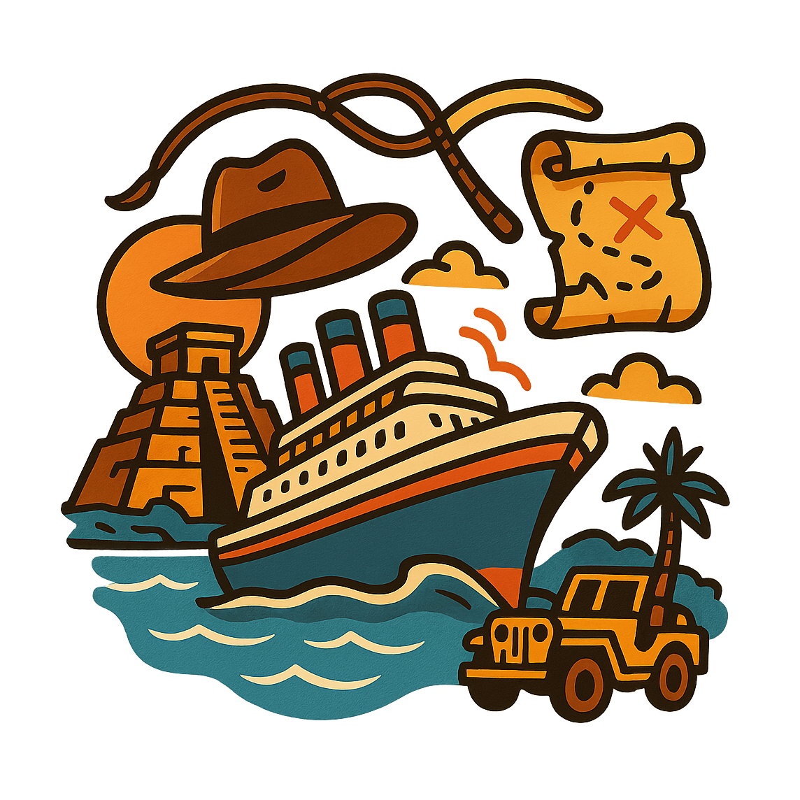 Archaeological Adventure Cruise - Bordered Artwork
