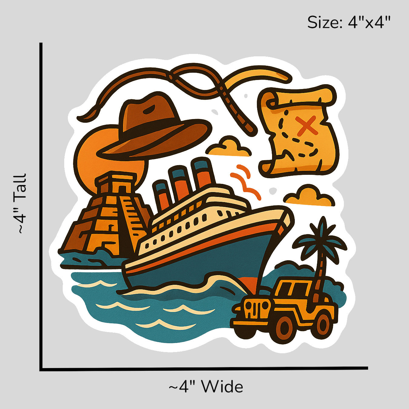 Archaeological Adventure Cruise - Size Reference Mockup