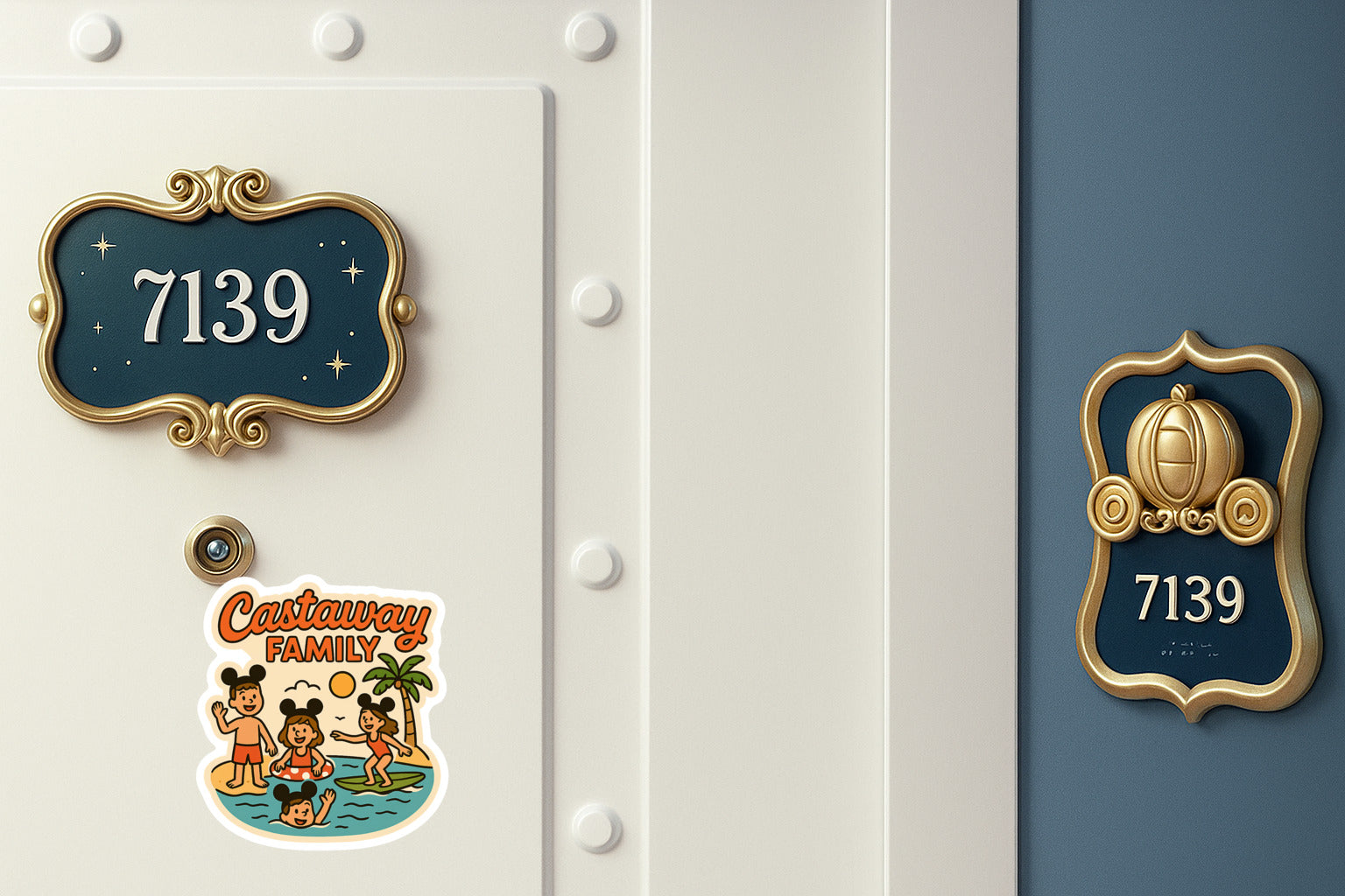 Castaway Family  - Door Style 2 Mockup