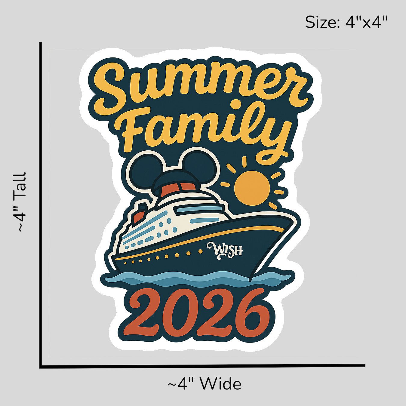 Summer Family Cruise 2026 - Size Reference Mockup