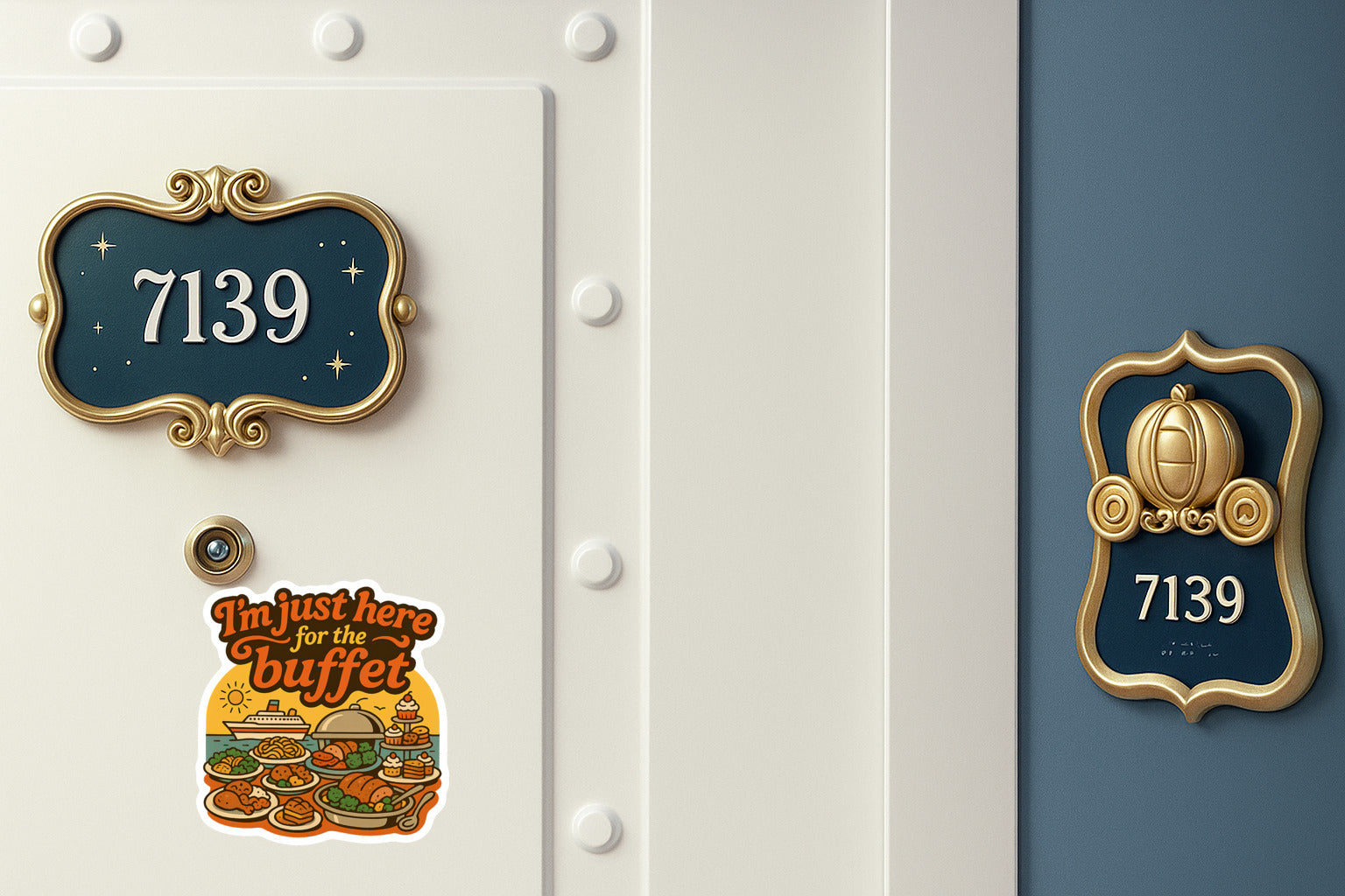 Just Here for the Buffet - Door Style 2 Mockup