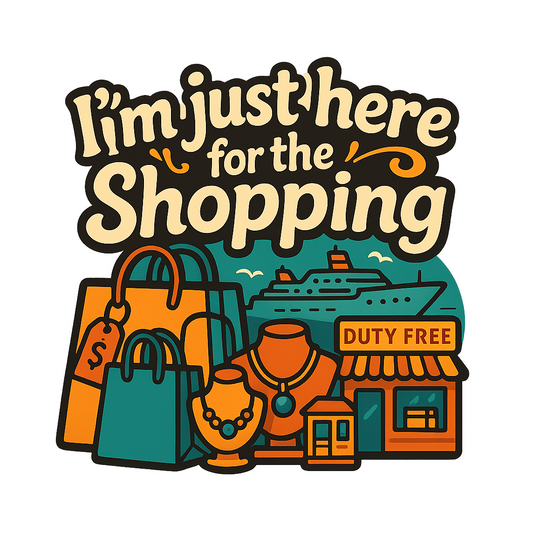 Just Here for Shopping - Bordered Artwork