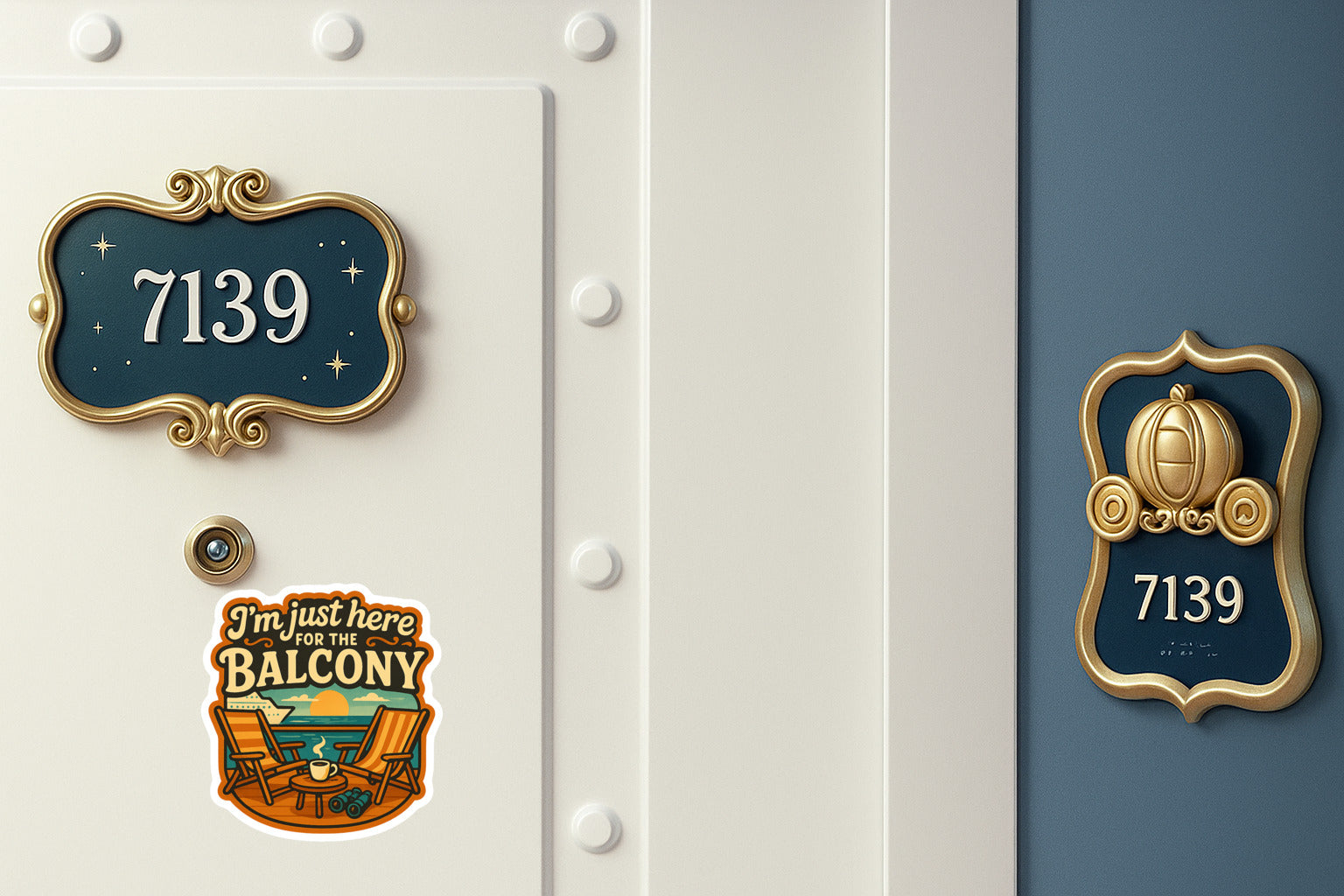 Just Here for Balcony Time - Door Style 2 Mockup