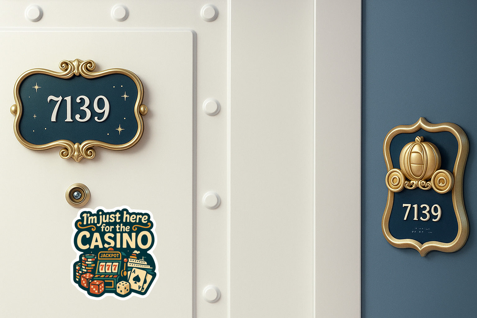 Just Here for the Casino - Door Style 2 Mockup