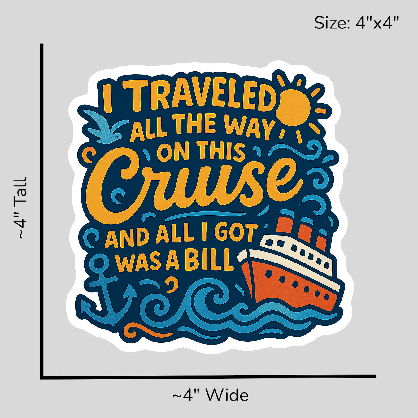 Cruise Bill Blues - Size Reference Mockup