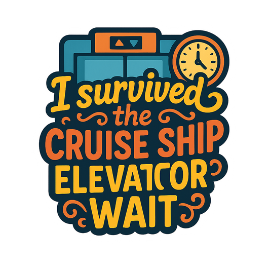 Elevator Wait Survivor - Bordered Artwork