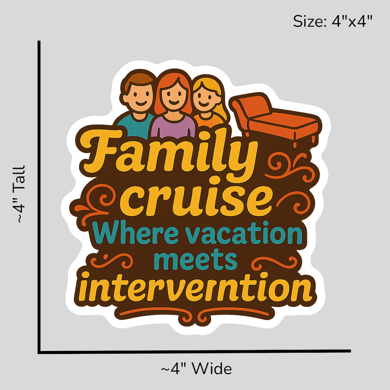 Vacation Intervention - Size Reference Mockup