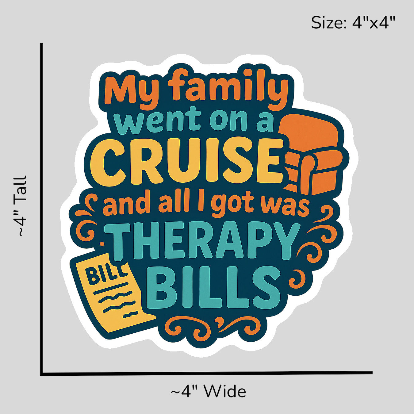 Family Therapy Bills - Size Reference Mockup