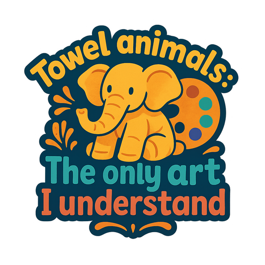 Towel Animal Art - Bordered Artwork