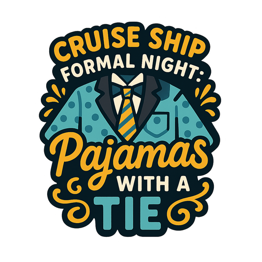 Pajamas with Tie - Bordered Artwork