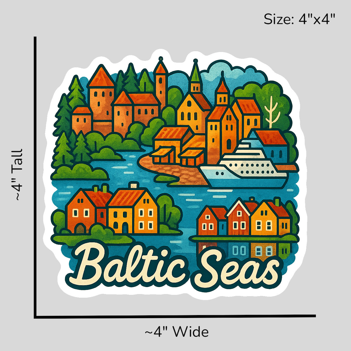 Baltic Charm - Size Reference Mockup