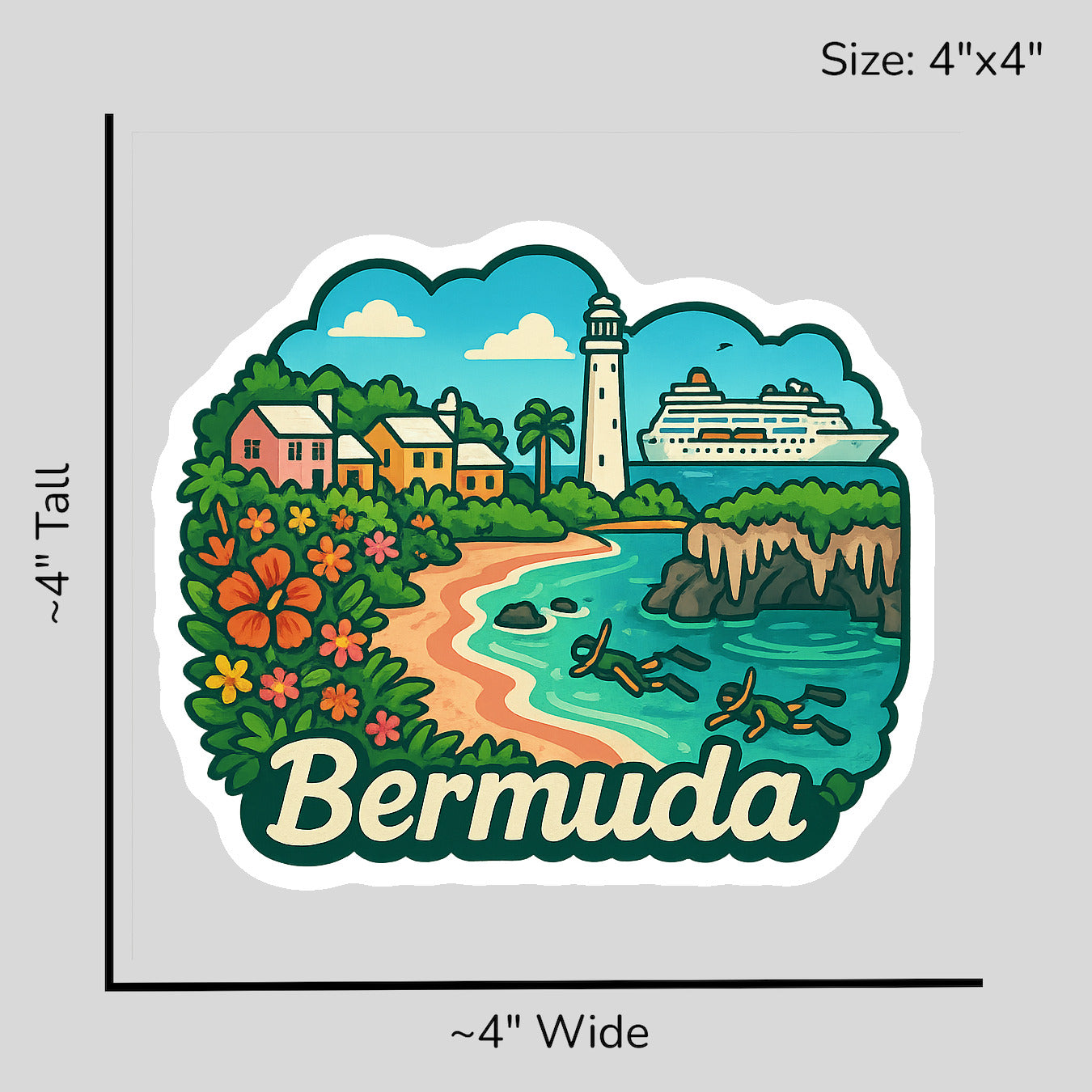 Bermuda Bliss - Size Reference Mockup