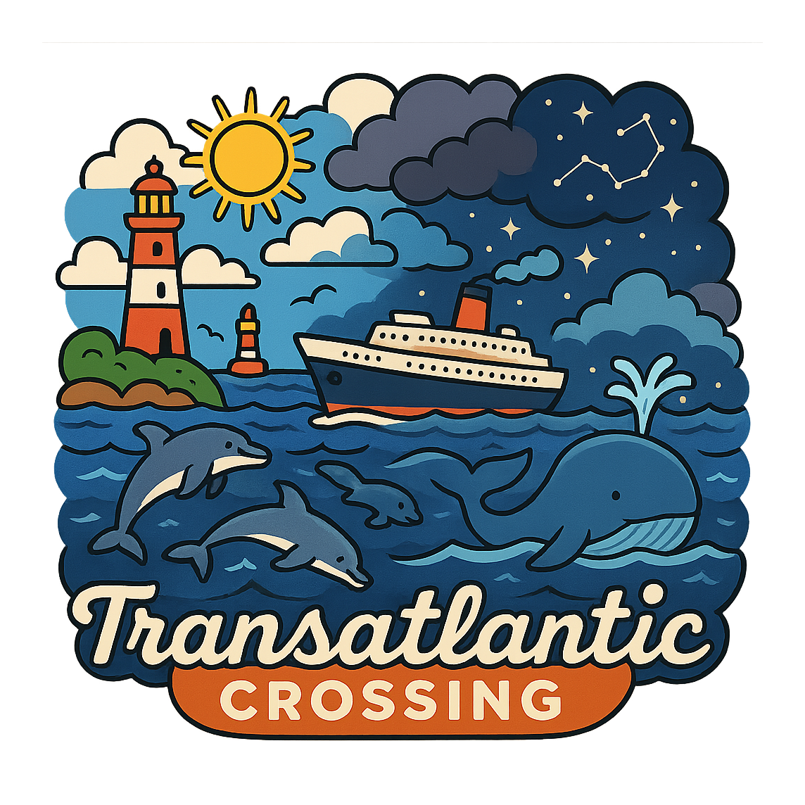 Transatlantic Crossing - Bordered Artwork