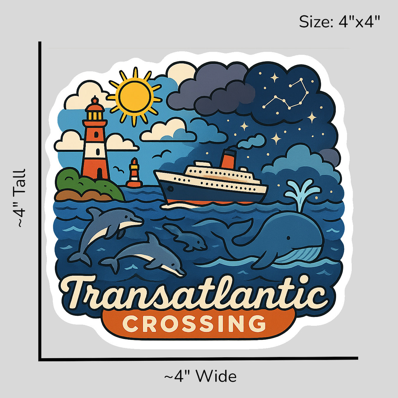Transatlantic Crossing - Size Reference Mockup