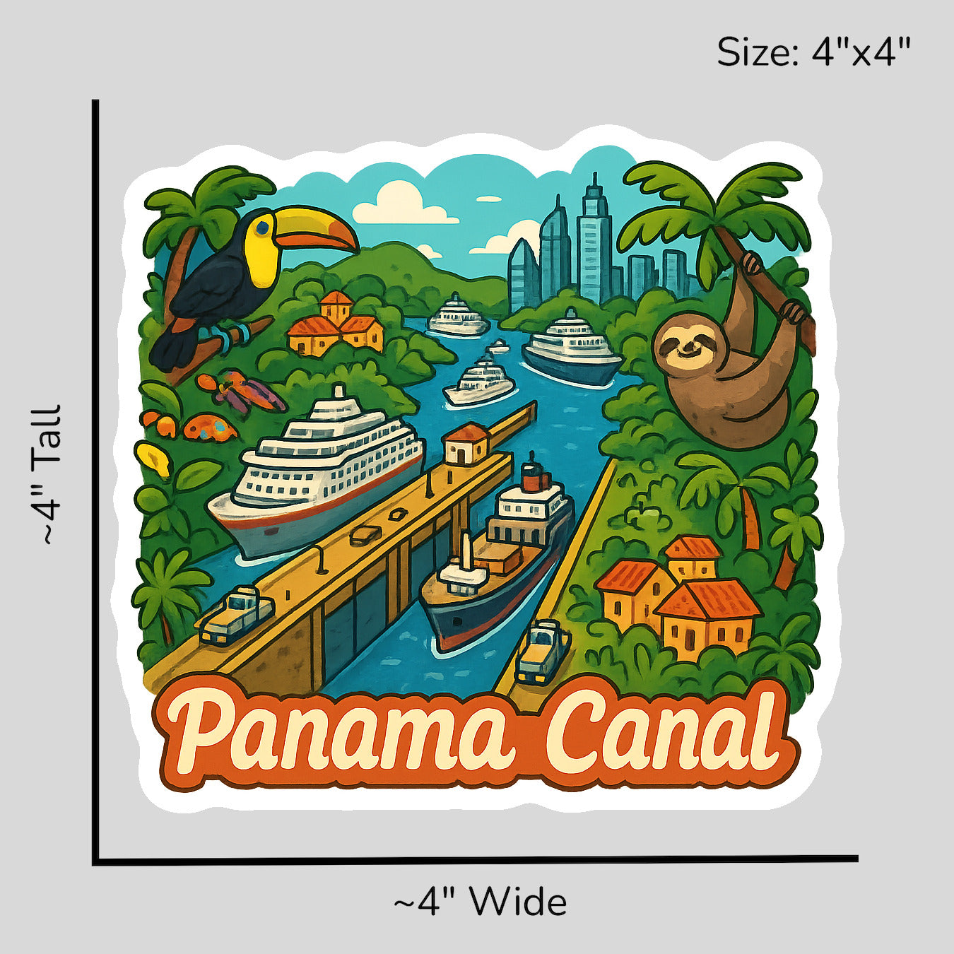 Panama Canal Wonder - Size Reference Mockup