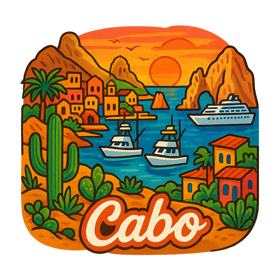 Cabo Adventure - Bordered Artwork