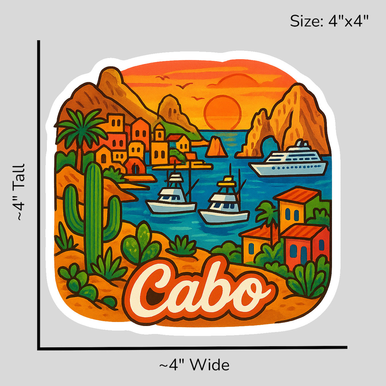 Cabo Adventure - Size Reference Mockup