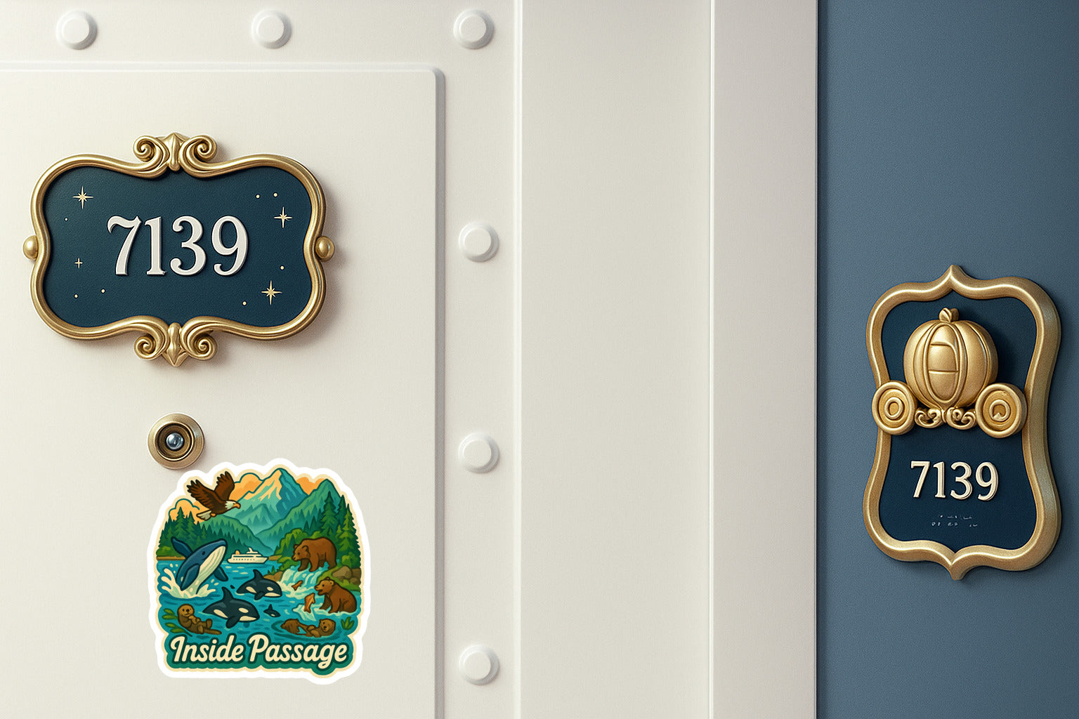Alaskan Inside Passage Wildlife - Door Style 2 Mockup