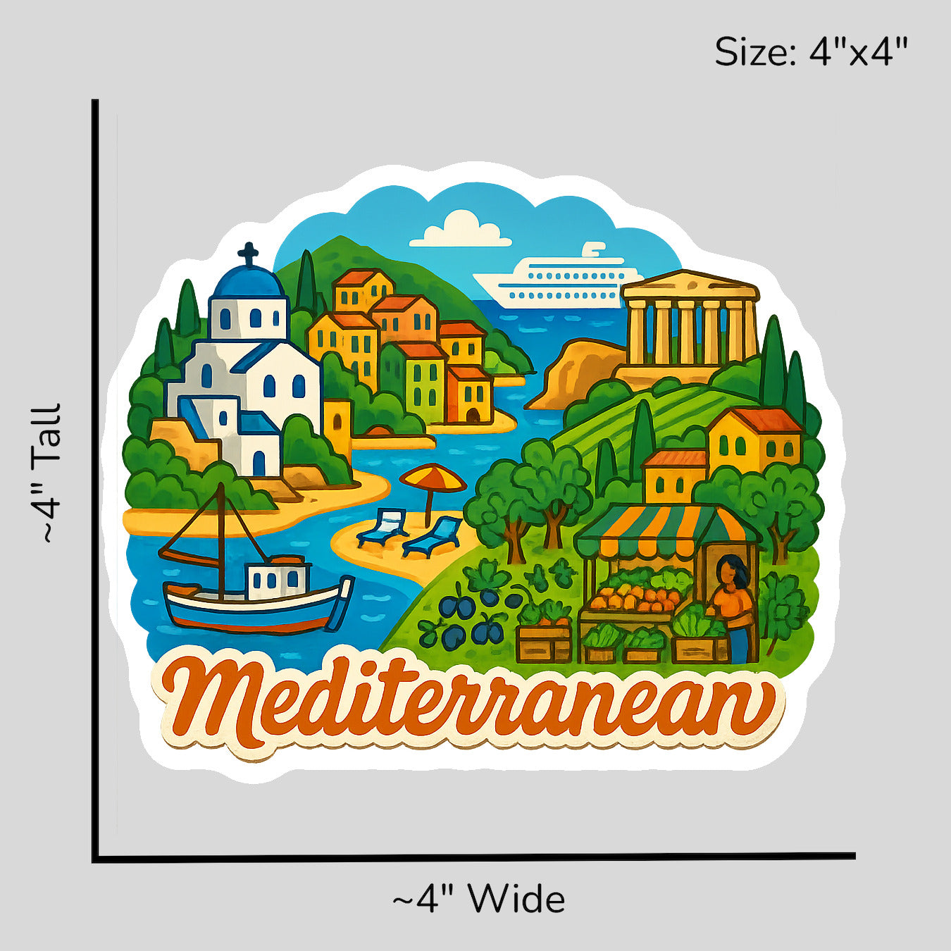 Mediterranean Mosaic - Size Reference Mockup