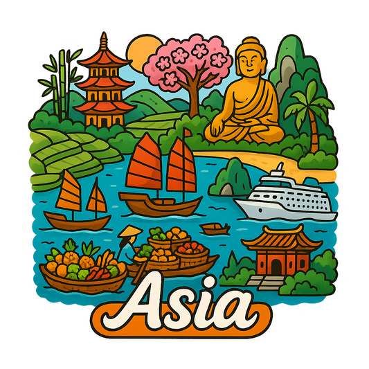 Exotic Asia Pacific - Bordered Artwork