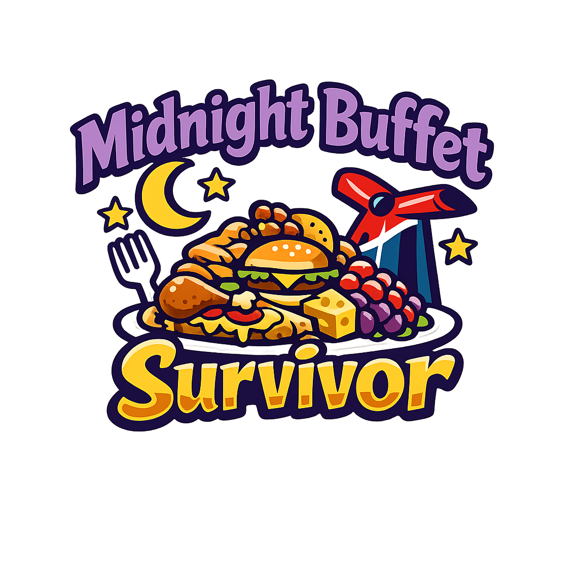 Midnight Buffet Survivor - Bordered Artwork