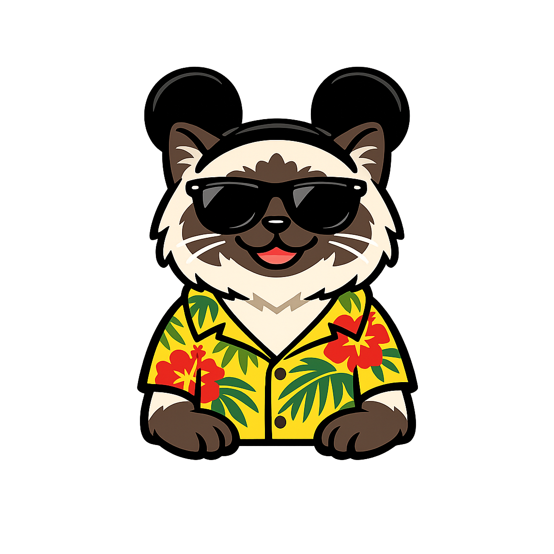 Magic Himalayan Cat - Bordered Artwork