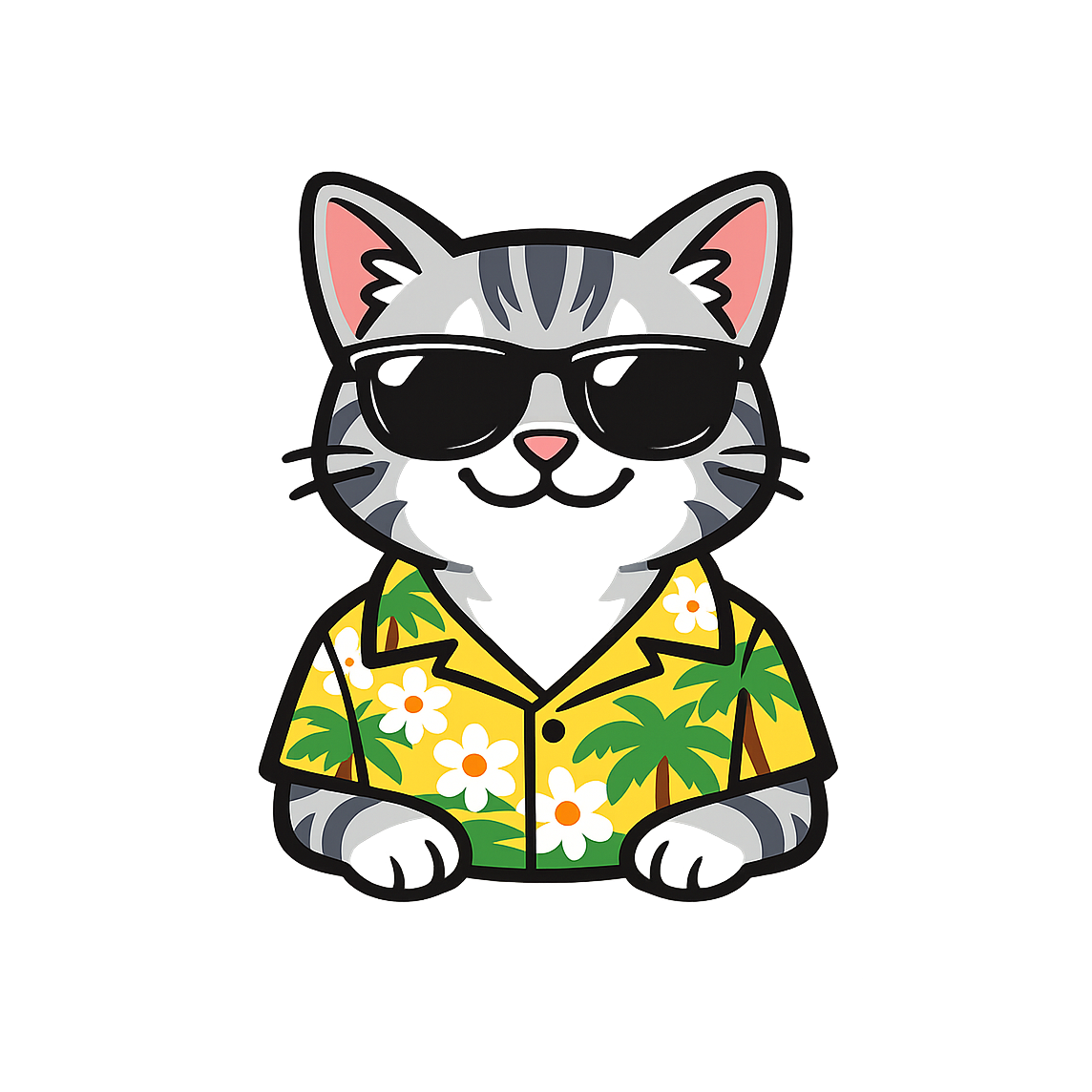 Tropical American Shorthair - Bordered Artwork