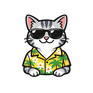 Tropical American Shorthair - Bordered Artwork