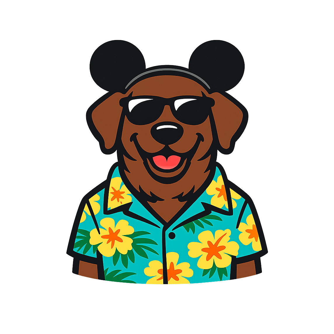 Magic Chocolate Lab - Bordered Artwork