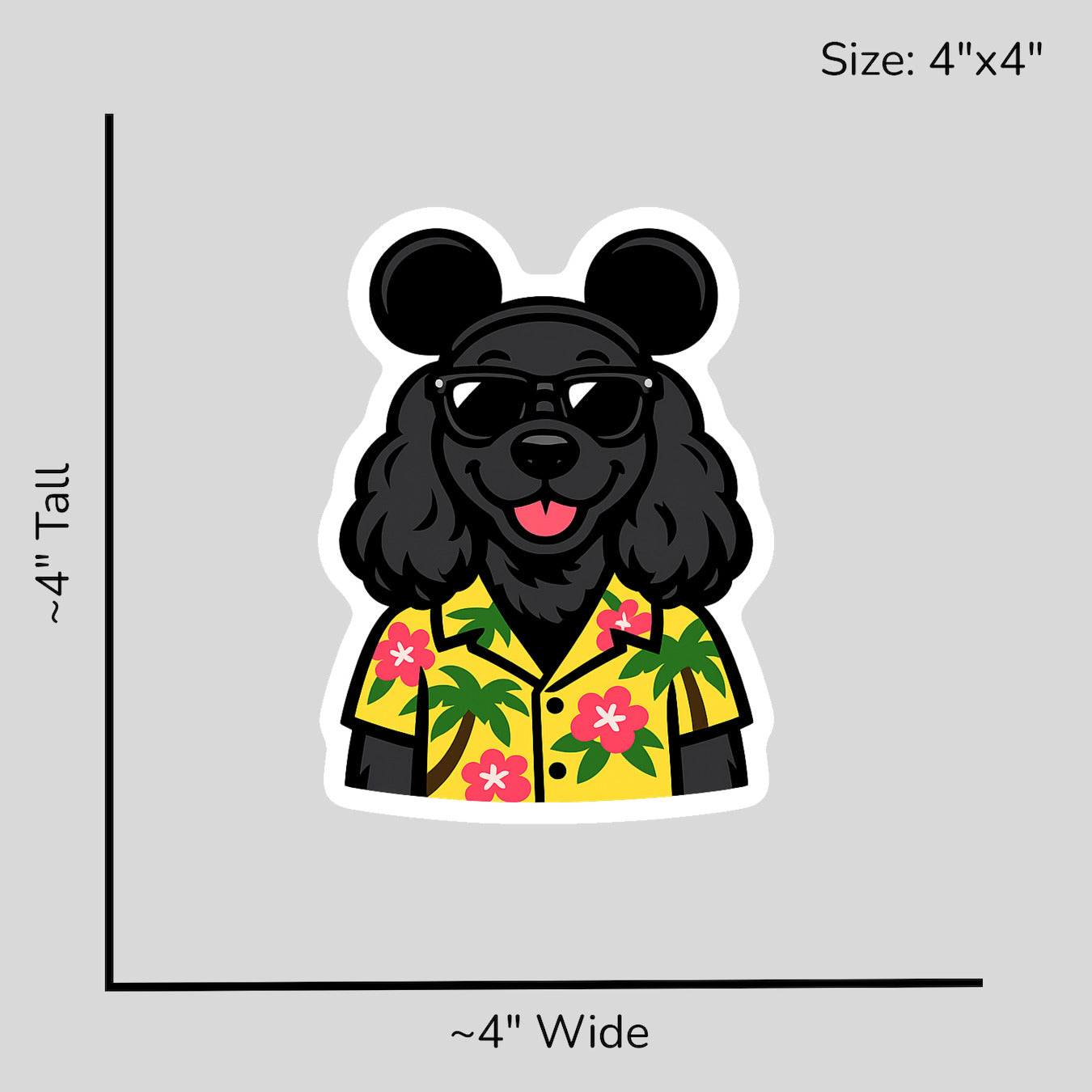 Magic Black Cocker Spaniel - Size Reference Mockup