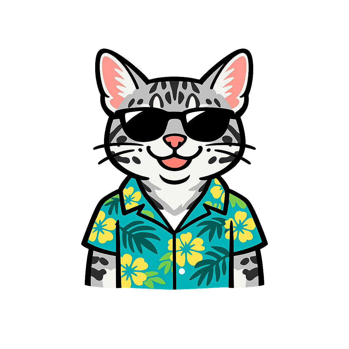 Tropical Silver Bengal - Bordered Artwork