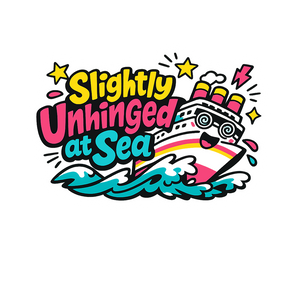 Slightly Unhinged at Sea - Bordered Artwork
