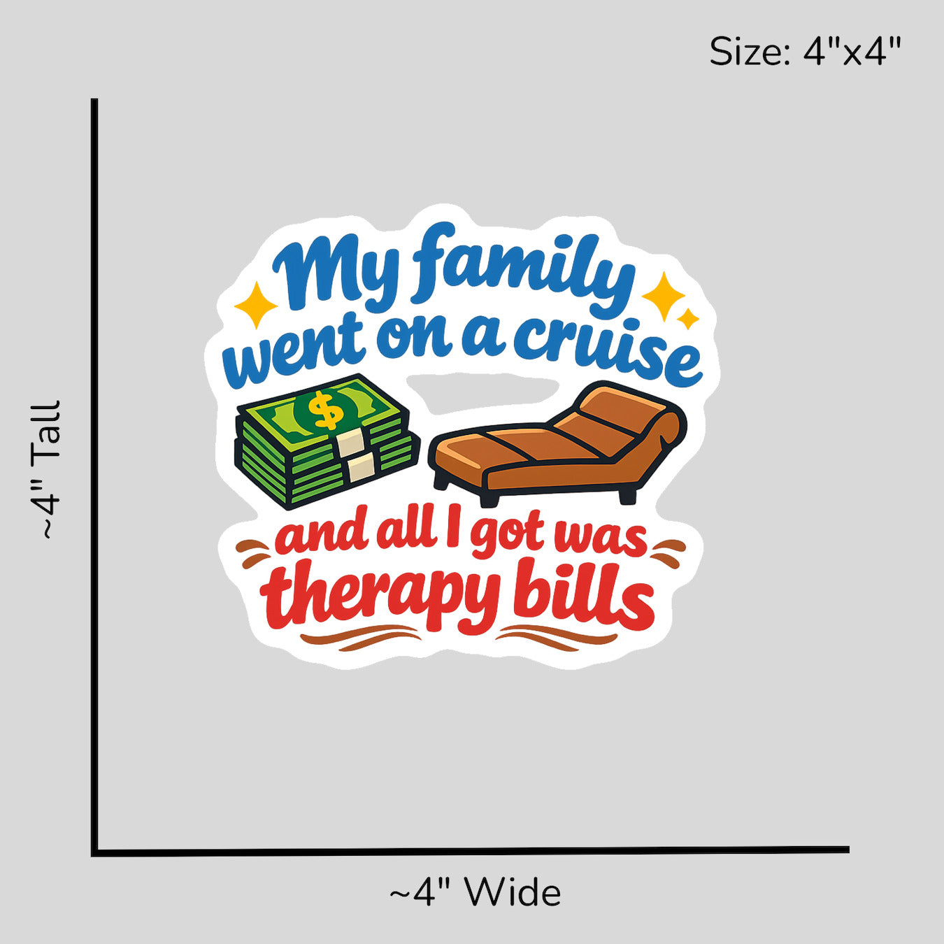 Family Therapy Bills - Size Reference Mockup