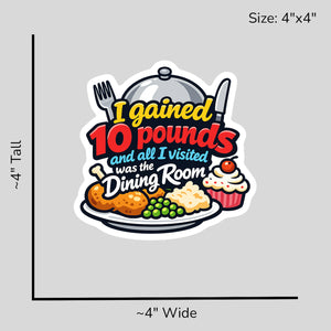 Dining Room Tourist - Size Reference Mockup
