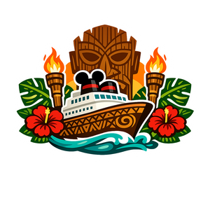 Tiki Paradise Cruise - Bordered Artwork